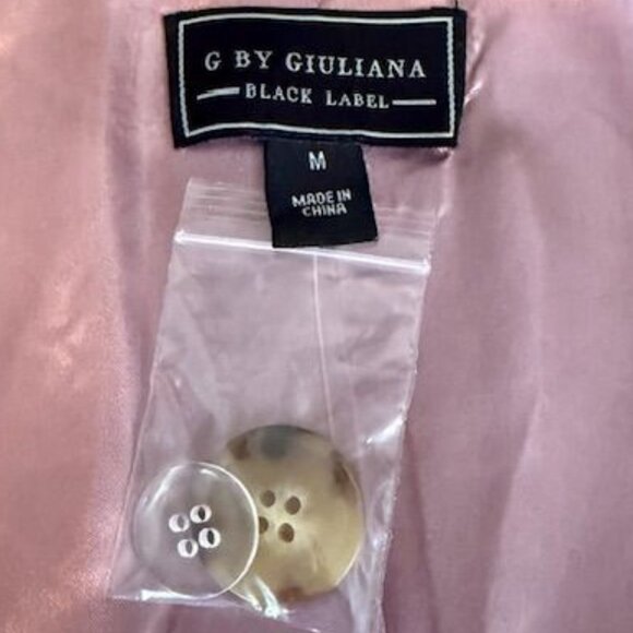 G by Giuliana Black Label Lavender Faux Shearling Teddy Double Breast Long Coat - Picture 9 of 10